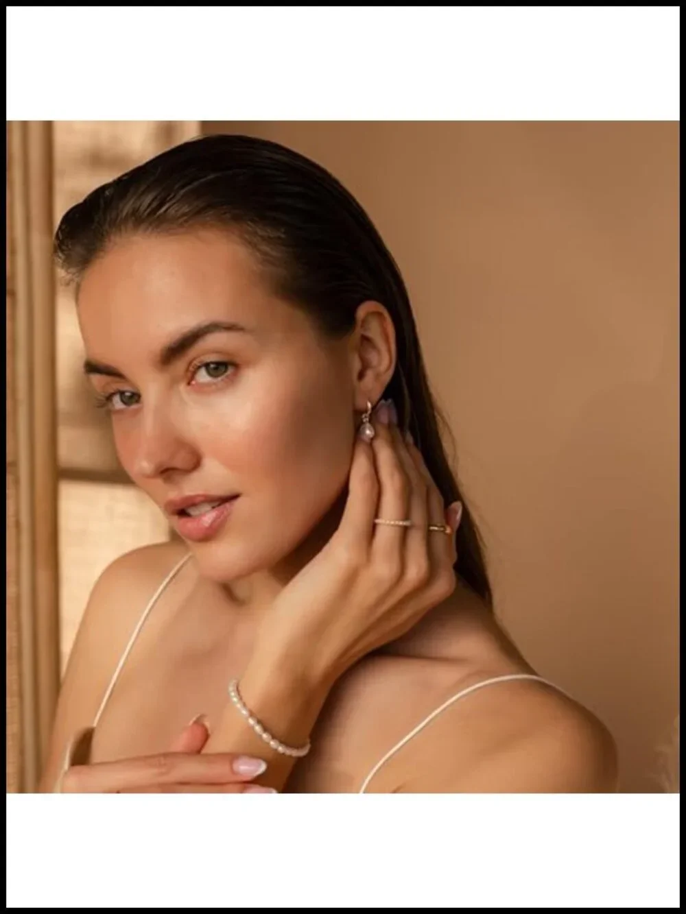 Gold Plated Freshwater Pearl Drop Dangle Earrings Hypoallergenic Women's Bridal